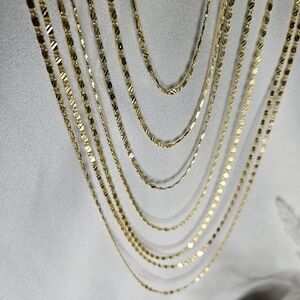 🔥14k Gold Embossed Tile Chain